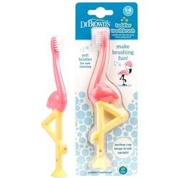 Dr. Brown's Toddler Toothbrush with Soft Bristles Flamingo