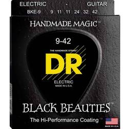 DR Strings BKE-9 Black Beauties black el-guitar-strenge, 009-042