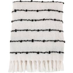 House Nordic Tinto Plaid Sort/hvid Tæppe Hvid, Sort (170x130cm)
