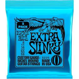 Ernie Ball 3-pk 3225 extra slinky guitar strings nickel wound 8-38