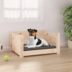 vidaXL Cama Para Perros Madera Maciza De Pino 55.5x45.5x28 cm - Marrón