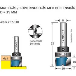 Cobolt 207-910 Mallfräs med styrlager