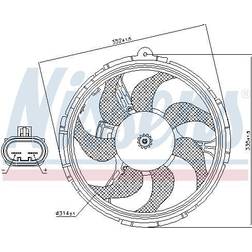 Fiat 85040 Ventilateur Moteur 314 12 Sans Cadre Du Véntilateur