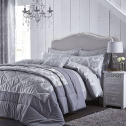Catherine Lansfield Damask Jacquard Duvet Cover Grey, Silver (200x)