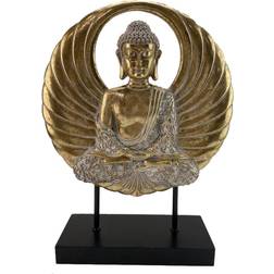 Dkd Home Decor Prydnadsfigur Gyllene Metall Buddha Harts Prydnadsfigur