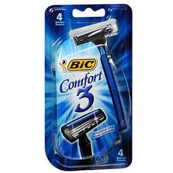 Bic Comfort 3 Razors for Men, Sensitive Skin, 4 Each (Pack of 3)