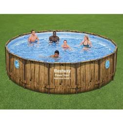 Bestway Vue sur la piscine ii Aspect bois 488x122cm 1 piece (en)