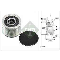 INA 535 0086 10 Rueda Libre Alternador 35,6 se Requiere Herramiente Especial Para Montaje MERCEDES-BENZ: Clase C T-modell, Clase C Sedán