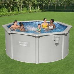 Bestway Ensemble de Piscine Hydrium Piscine Hors Sol Pompe à Filtre à Sable Echelle de Sécurité Arière-cour Jardin Extérieur 300x120 cm