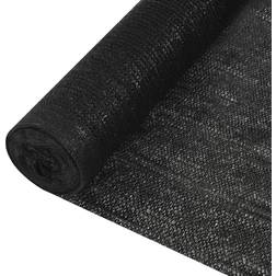 vidaXL Näkösuoja Musta 3.6 x 25 m HDPE