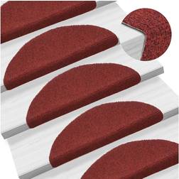 vidaXL 5x Self-adhesive Stair Mats Red