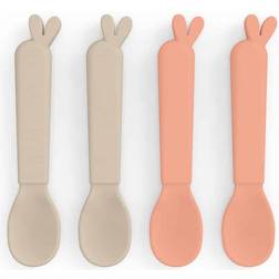 Done By Deer Kiddish Spoon 4-pack Lalee Sand /Coral