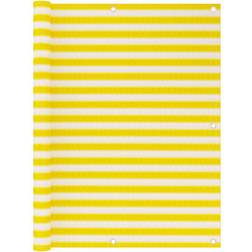 vidaXL Altanafskærmning 120x500 cm HDPE Gul Og Hvid