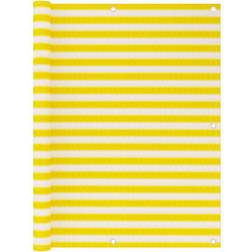 vidaXL Toldo Para Balcón HDPE Amarillo Y Blanco 120x500 cm - Multicolor