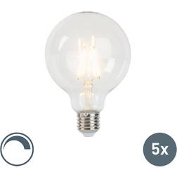 Luedd Set med 5 E27 dimbar LED-glödlampor G95 5W 470 lm 2700K