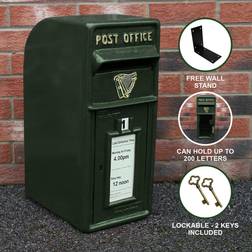 Royal Mail Buzón De Correos Verde Pilar de Hierro Fundido Para Cartas Montaje Para Pared Postal