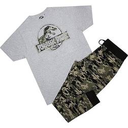 Pijama Largo De Camuflaje Para Hombre Jurassic Park - Verde/Gris