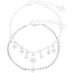 Lipsy Celestial Charm Bracelet - Silver/Transparent