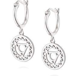 Daisy Throat Chakra Drop Earrings ECHK1005