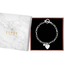 Lipsy Heart Charm Bracelet Gift Boxed