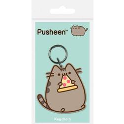 Pusheen Pizza, nyckelring gummi, 6 flerfärgad