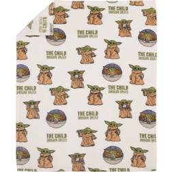 Disney Star Wars The Mandalorian"The Child" Green, Tan, White Super Soft Toddler Blanket