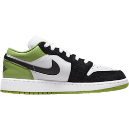 Nike Air Jordan 1 Low SE GS - White/Altitude Green Heather/Lavender Mist/Black