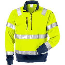 Fristads Kansas High Vis Half Zip Sweatshirt Class 3 728 SHV