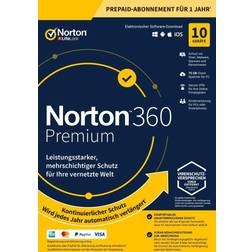 Norton 360 Premium inkl. 75 GB, 10 Geräte 2 Jahre, Download