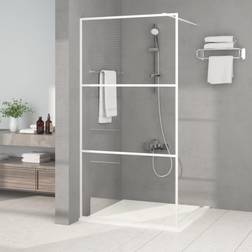 vidaXL Paroi De Douche Blanc 100x195 cm Verre ESG Transparent