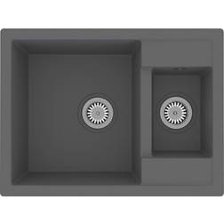 vidaXL Kitchen Sink with Overflow Hole Double
