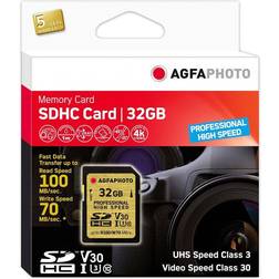 AGFAPHOTO SDHC Class 10 UHS-I U3 V30 32GB