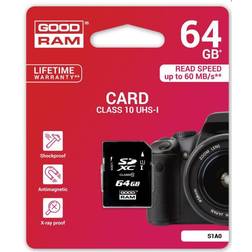 GOODRAM Karta MicroSD Karta SD 64GB klass 10 UHS I-S1A0-0640R12