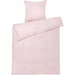 Juna Monochrome Påslakan Rosa, Vit (220x140cm)