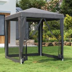 vidaXL Partytält med 4 sidoväggar nät 2x2 HDPE