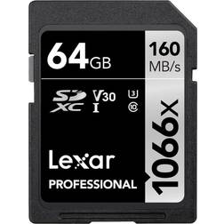 LEXAR SILVER Series Professional 1066x 64GB SDXC UHS-I Memory Card