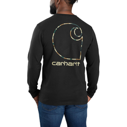 Carhartt Pocket Camo Graphic Longsleeve, black, 2XL, black