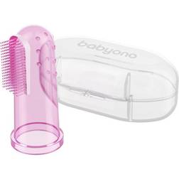 BabyOno Brosse À Dents Doigt Avec étui Pink