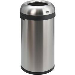 Simplehuman Brushed Steel Bullet Open 60-Liter Trash Can