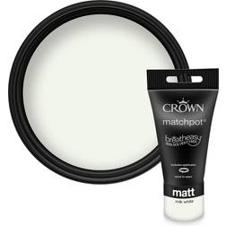 Crown Walls & Ceilings Matt Emulsion Milk Ceiling Paint, Wall Paint White