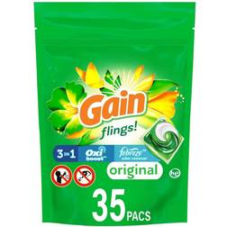 Gain Flings Liquid Laundry Detergent Pacs, Original, count