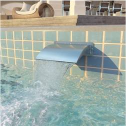 vidaXL Fontana Per Piscina In Acciaio Inossidabile 30 x 9 cm Argento