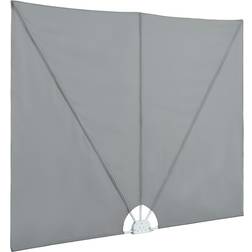 vidaXL Tenda Laterale per Terrazza Pieghevole 400x200 cm Grigio