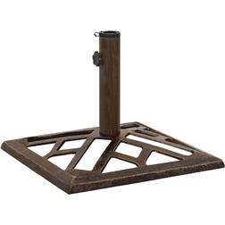 vidaXL parasolfod 44x44x31 støbejern bronzefarvet