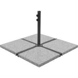 vidaXL Plaque de Poids Carrée Pour Parasol Granit 25 kg Square Grey