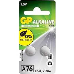 GP Batteries Batteria a bottone LR 44 1.5 V 2 pz. 110 mAh Alcalina/manganese GP76ASTD222C2