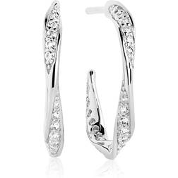 Sif Jakobs Jewellery Cetara Cubic Zirconia Hoop Earrings