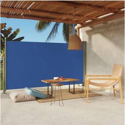 vidaXL Auvent Latéral Rétractable de Patio Ecran de Jardin 170x300 cm Bleu