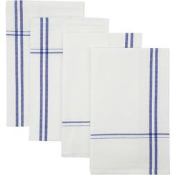 Amow Serviette en Tissu Blanc, Bleu (32x52cm)