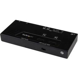 StarTech 2x2 HDMI Matrix with Remote - 1080p Automatic & Priority Switcher - Video Out 2m